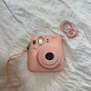 pink polaroid instax fujifilm mini 8